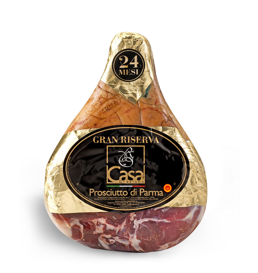 Prosciutto crudo di parma senza osso stagionato 18 mesi- 100 gr –